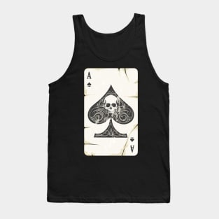 Ace of Spades with skull Tank Top